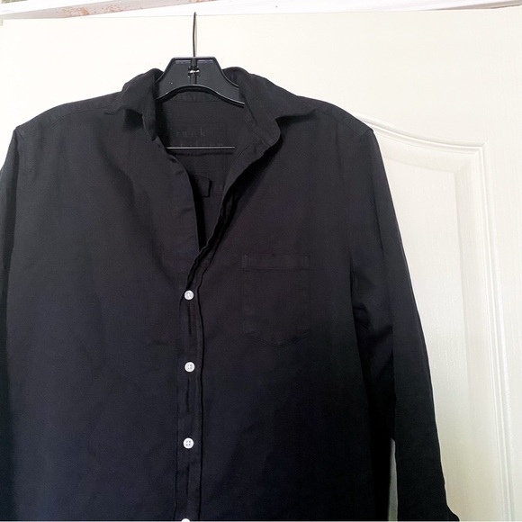 Frank & Eileen Dress Mary Shirt Button-Down Mini Distressed Black S EUC - Picture 5 of 7
